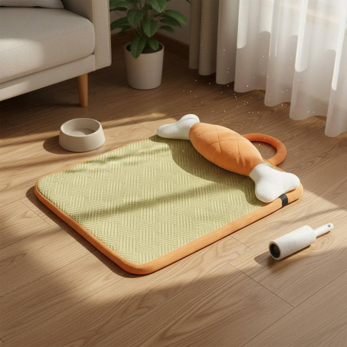 Dog Cooling Bed Fiber-Resistant-Resistant Washable Pet Sleeping Pad Removable Cover Cooling Pet Mat for Summer, Indoor, XL 90x72cm, Style to 1