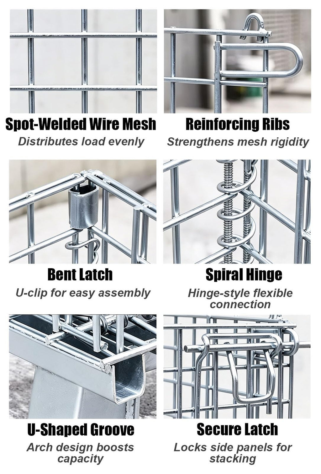 Foldable Wire Storage Cage with Front Drop Door - Open-Top Metal Mesh Crate for Pets, Storage, and Organization - Heavy Duty, Portable, and Versatile Design