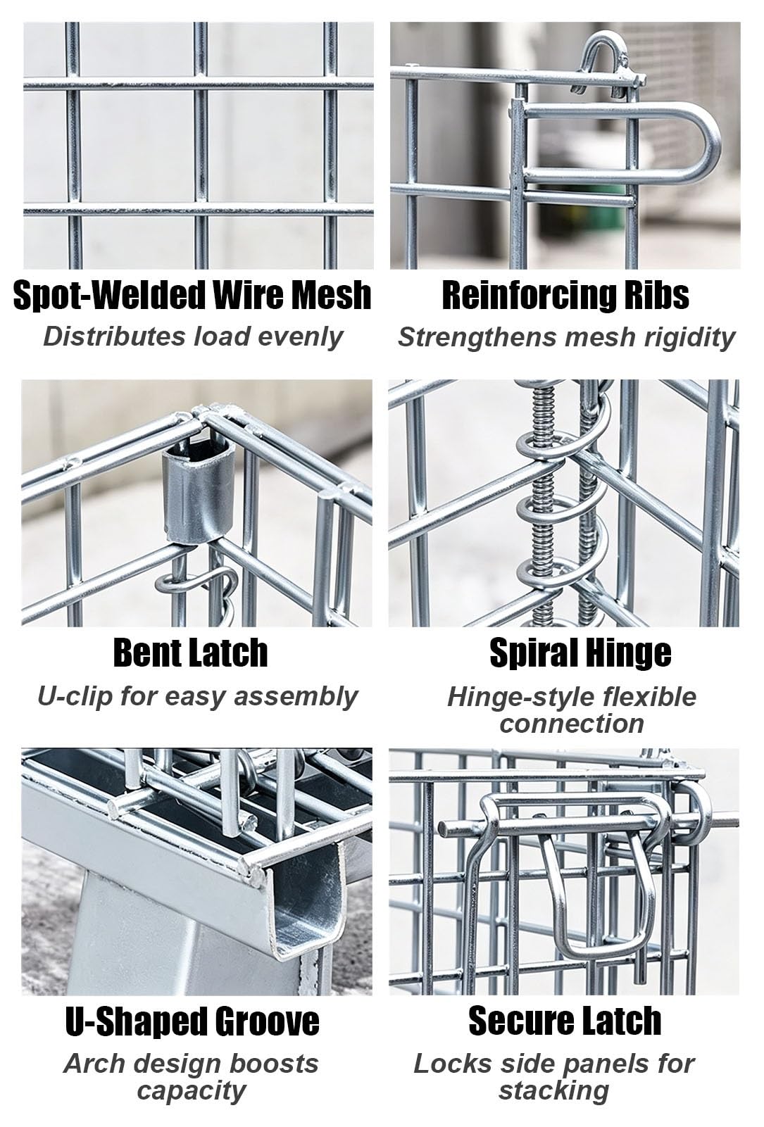 Foldable Wire Storage Cage with Front Drop Door - Open-Top Metal Mesh Crate for Pets, Storage, and Organization - Heavy Duty, Portable, and Versatile Design