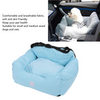 Fockety Dog Car Seat, Washable Breathable Dog Booster Car Seat Pet Booster Seat with Secure Straps, Pet Car Seat Portable Pet Travel Carrier for Small Medium Cats