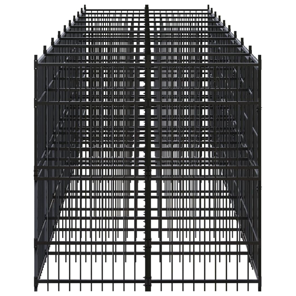 Outdoor Dog Kennel Steel 178.6 ft² Large Pet Playpen with Lockable Door, Heavy Duty Powder Coated Exercise Pen for Dogs, Secure Training Enclosure for Backyard Garden Use