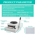 Manual Dog Tag Embosser Machine - Emboss 72 Characters - 30 Aluminum Tags & PVC Card Included - Customizable Pet ID Tags for Dogs & Cats, Easy to Use