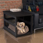 pet Crate Multi-Functional Pet Cage Crate, Indoor Dog Crate Furniture, End Table with Safety Lock, Pet Home Dog Kennel for Small and Medium Dog (Color : Schwarz)