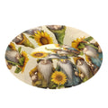 Donut Dog Bed for Small Dogs & Cats - Gnomes with Sunflowers Calming Anti-Anxiety Pet Bed with Non-Slip Base, Removable & Machine Washable, 22"
