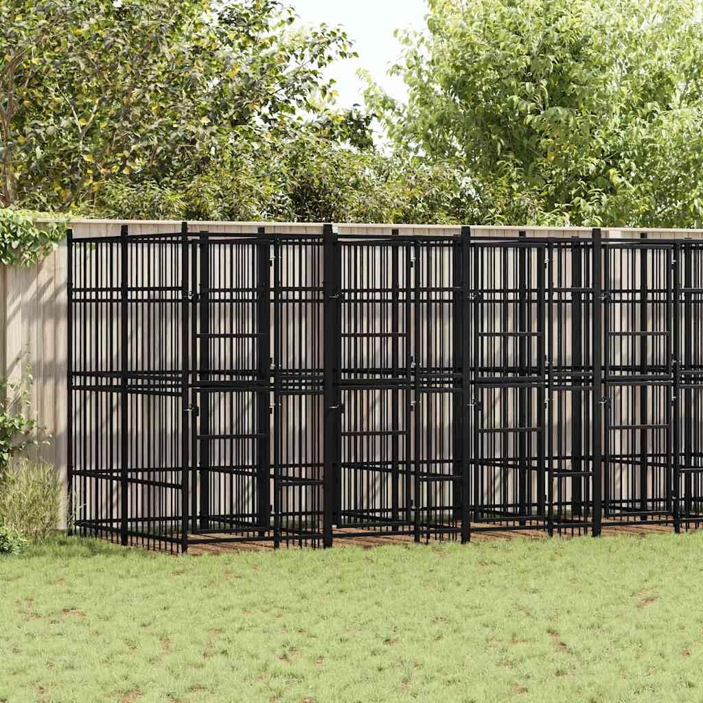 Steel Dog Kennel 138.9 ft² Outdoor Enclosure
