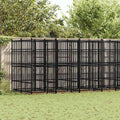 Steel Dog Kennel 138.9 ft Powder Coated Outdoor