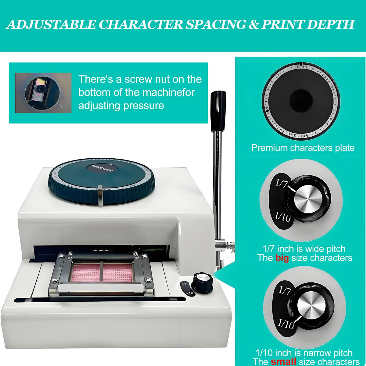 Custom Dog Tag Embosser Machine - 72-Character PVC Card Tool with 30 Aluminum Tags for Personalized Pet ID Tags and Identification Cards