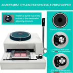 Manual PVC Card Embosser Machine for Custom Pet ID Tags - 72 Character Coding, Includes 30 Aluminum Tags - Ideal for Personalized Dog Tags and Pet Identification
