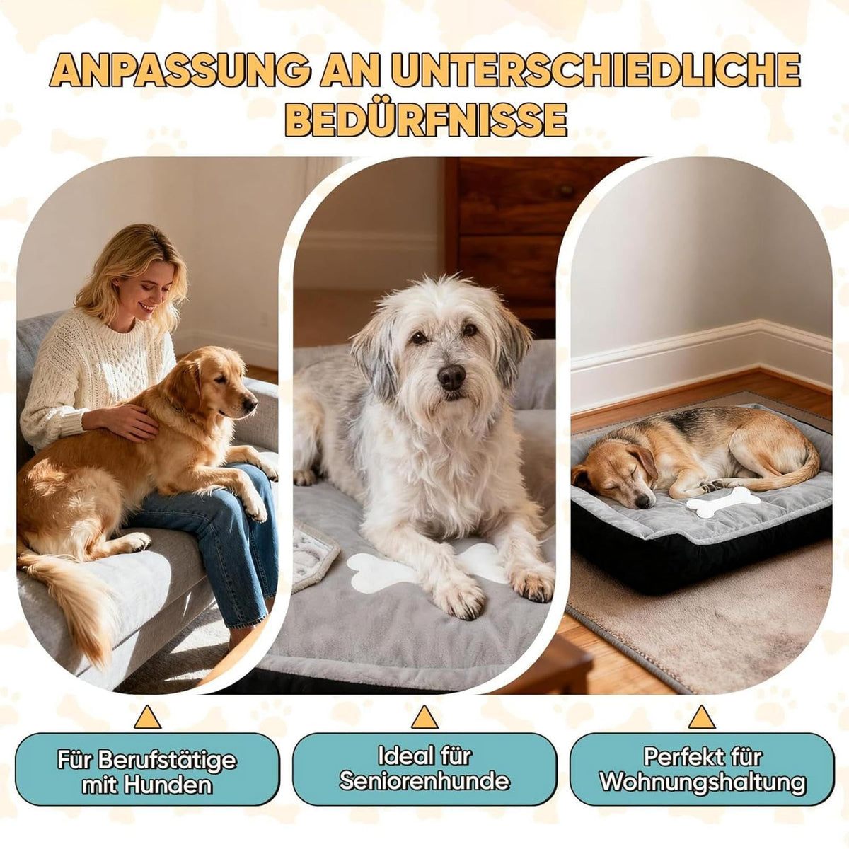Large Dog Bed Soft Non-Slip Couch with Blanket