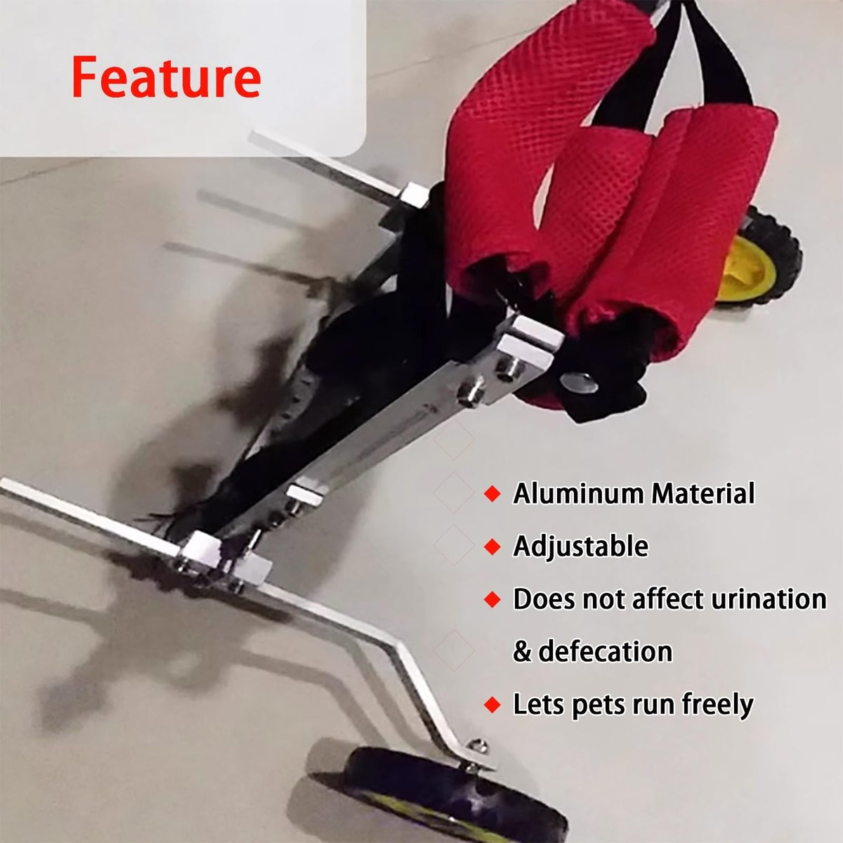 Adjustable Dog Wheelchair Cat Wheelchairs Cart, Full Support Dog Assisted Walking Device for Limbs Recover, Pet Mobility Aid Small Medium Large(Parent)