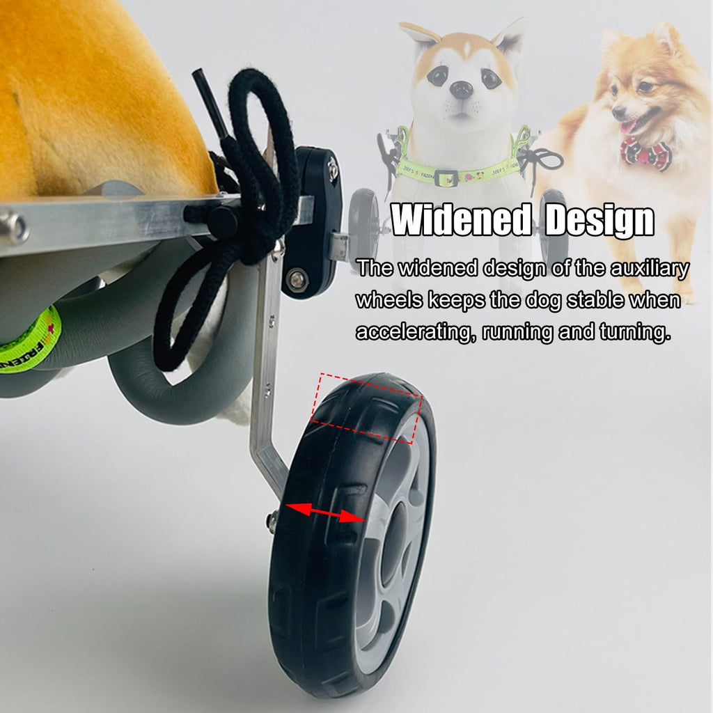 Small Dog Knee Brace for Torn ACL, Adjustable Pet Wheelchair, Hind Leg Support, Dog Hip Brace, Animal Exercise Wheels for Small Dogs (Size S)