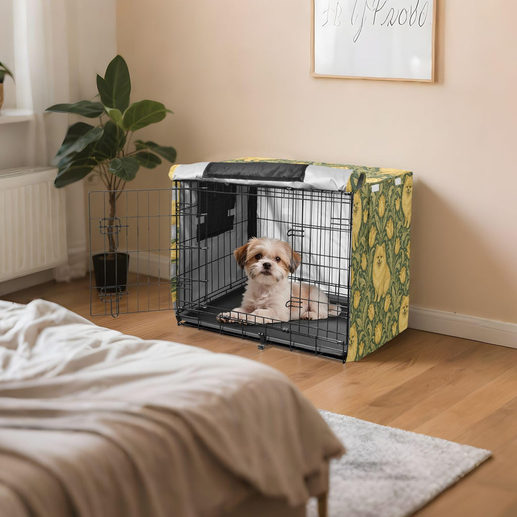 Cage Covers For Dog Crates Vintage tulips Pomeranian William Morris