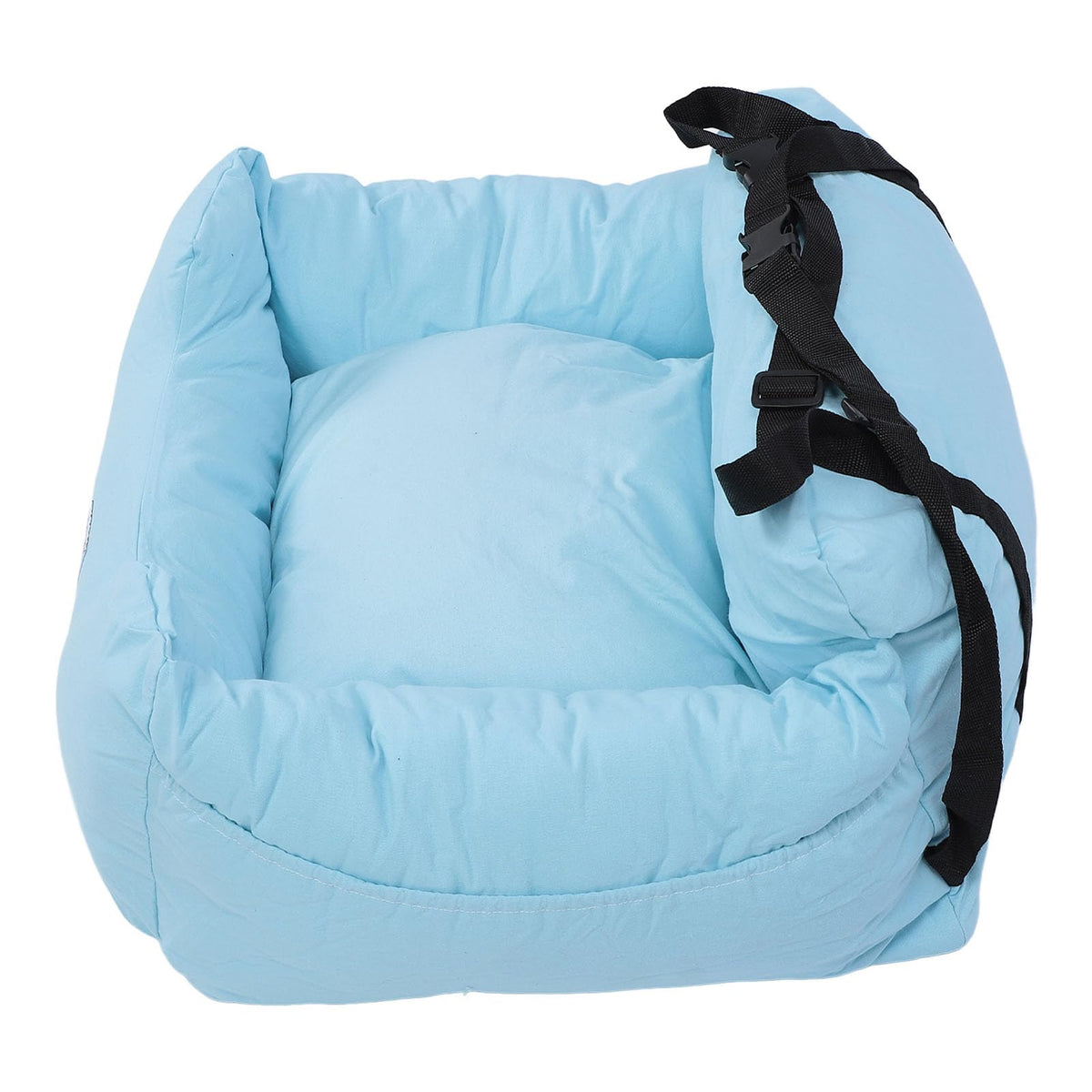 Dog Car Seat, Enhanced Safety Breathable Fabric Puppy Car Seat, Portable Dog Bed with Safety Leash Side Storage Pockets Detachable Washable for Small Medium Dogs and