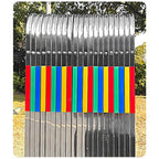 le Expandable Metal Bcade with Casters - Safe Ber Gate for Schools Kindergartens Shopping Malls - Portable Crowd Control Solut (1.2x10m)