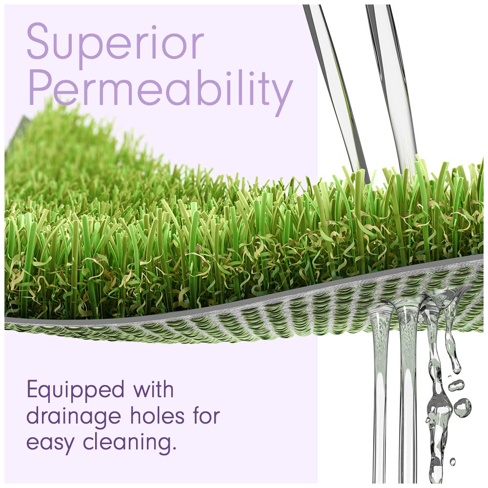 15 x 55 Feet Artificial Grass Mat for Dogs [Deluxe Realistic Synthetic Pet Turf Rug, Fake Grass Carpet for Puppy Potty Training Patch, Indoor or Outdoor Pee Pads]