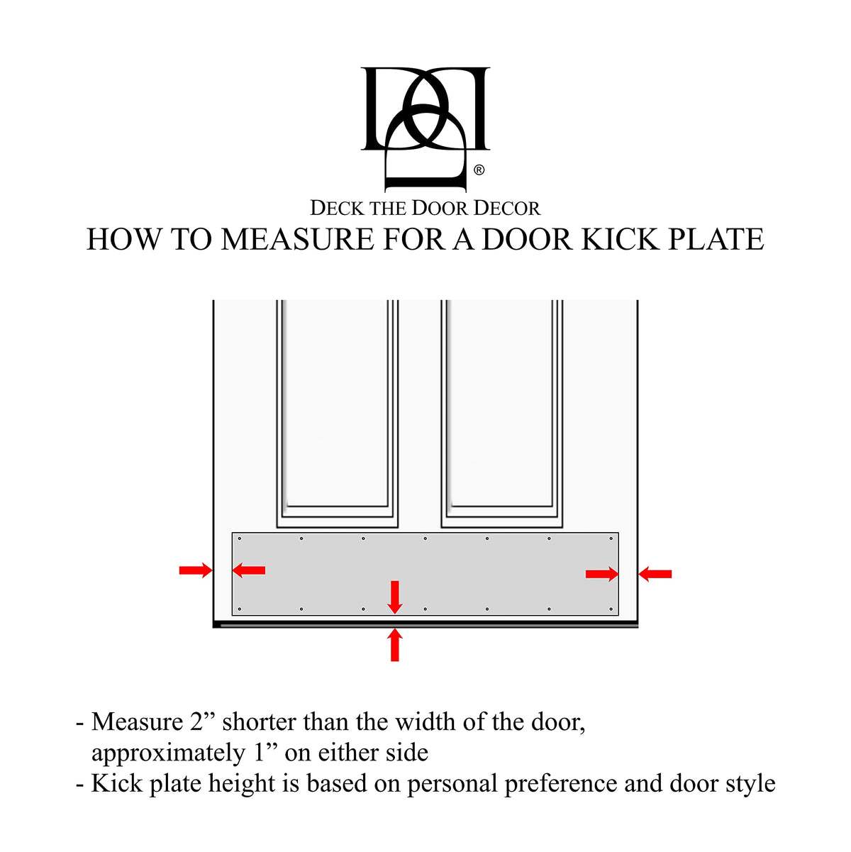 | Dog Scratch Door Protection Plate (6x22") & Kick Plate (6x30") - Satin Black Adhesive Mount
