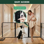 FXW ClariWall Metal & Acrylic Dog Gate, Extra Wide for Openings Up to 219"
