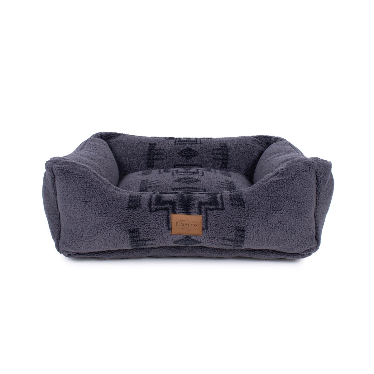 Pendleton Berber Bolster Dog Bed, Plush Kuddler with Removable Washable Cover, Pet Bed for Dogs and Cats, X-Large, Harding Tonal Natural