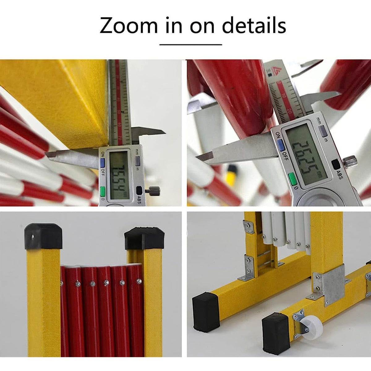 Adjustable 13ft Retractable Metal Barrier with Wheels - Portable Traffic Control Safety Gate for Events, Outdoor Use & Crowd Management Solutions