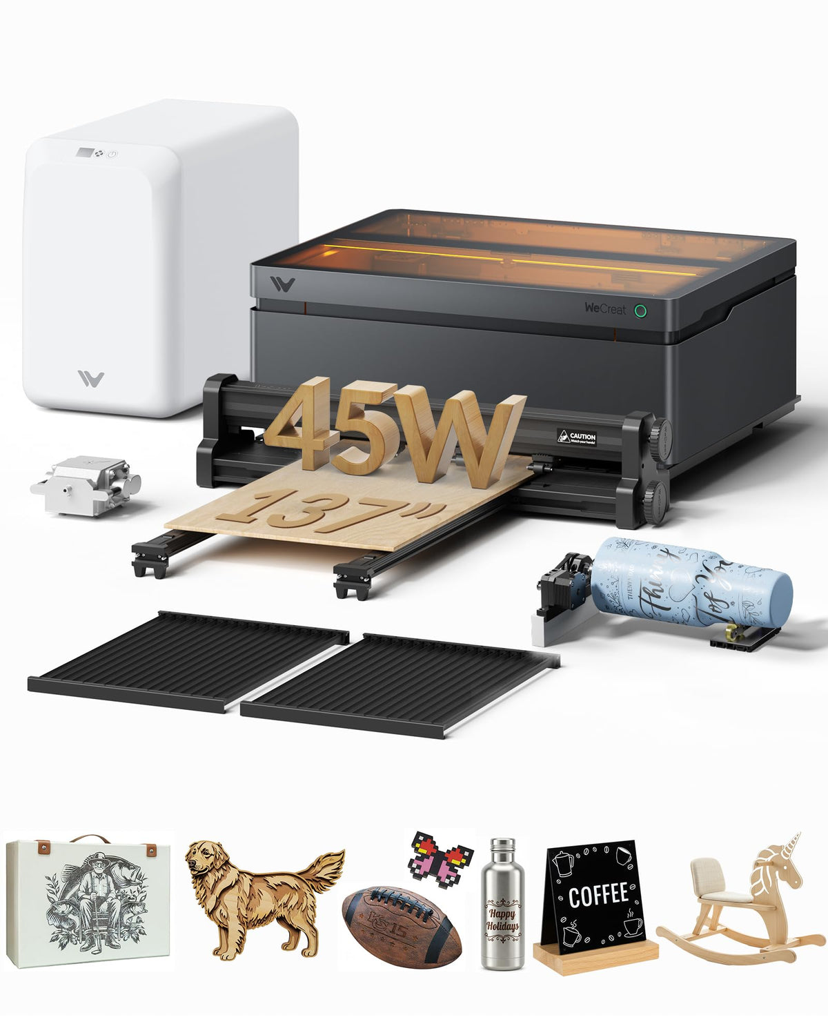 WECREAT Vision Pro 45W Laser Cutter and Engraver for Tumblers