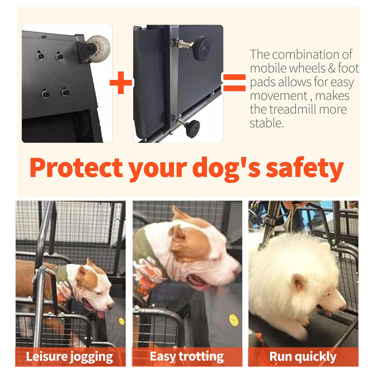 Indoor Dog Treadmill for Exercise, Supports Up to 176 lbs, Perfect for Small to Large Dogs, Ideal for Weight Loss & Fitness Training