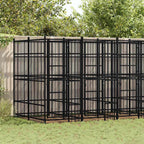 Steel Dog Kennel 138.9 ft Powder Coated Outdoor