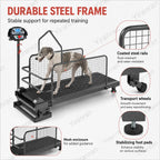 Pet Running Machine with LCD Display, Large Medium Dogs Dog Treadmill, 220 Lb Capacity with Enclosed Safety Rails, 0.5-7.5 Mph Adjustable Speed, for Indoor & Outdoor Training