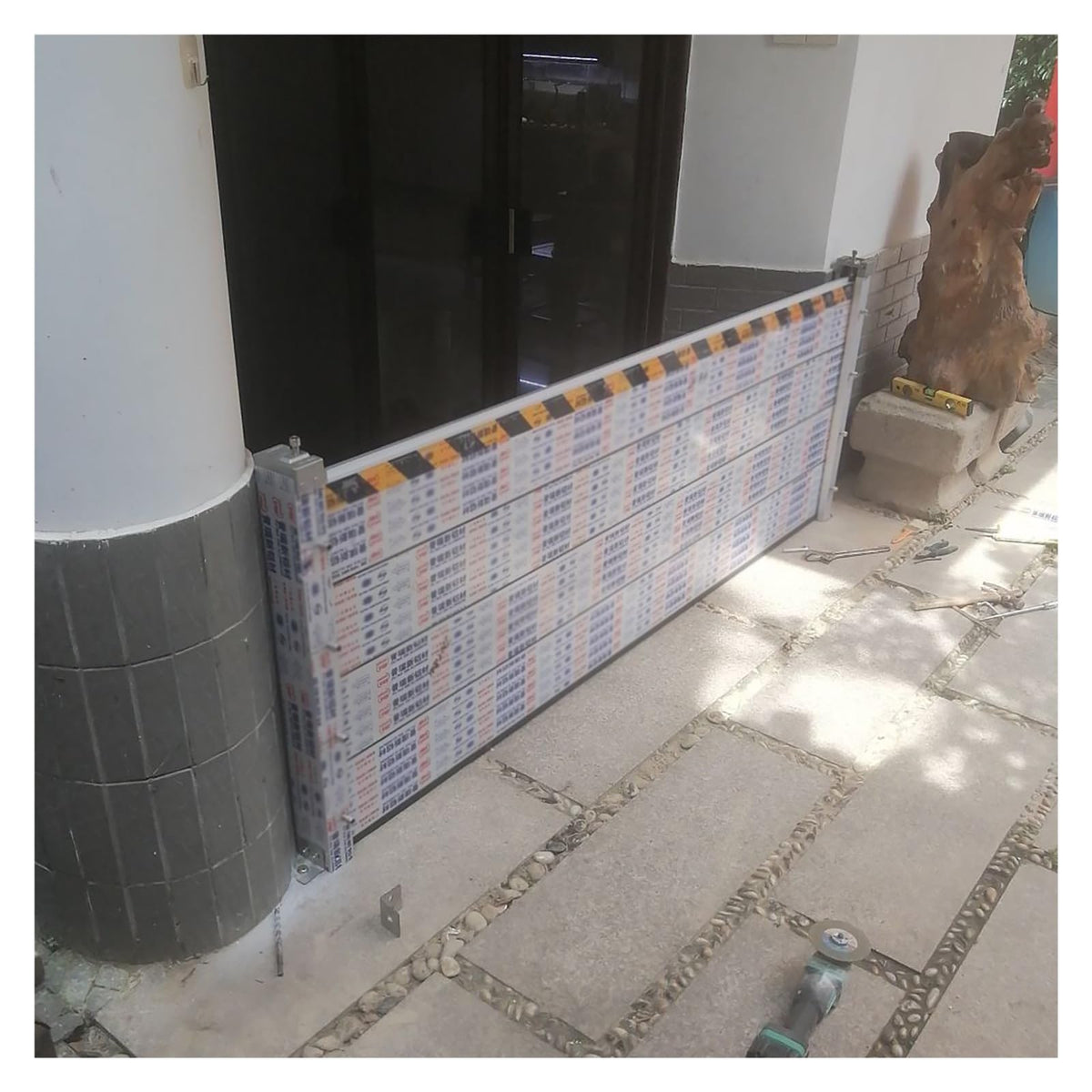 Reusable Aluminum Flood Barriers/Gates for Home Doors,2 4 6 8 10ft Long Flood Prevention Barrier Water Stopper Shield for Outside/Indoor/Garage Door/Basement/Pati,H 47.2in(120cm),L 9.5ft(290c