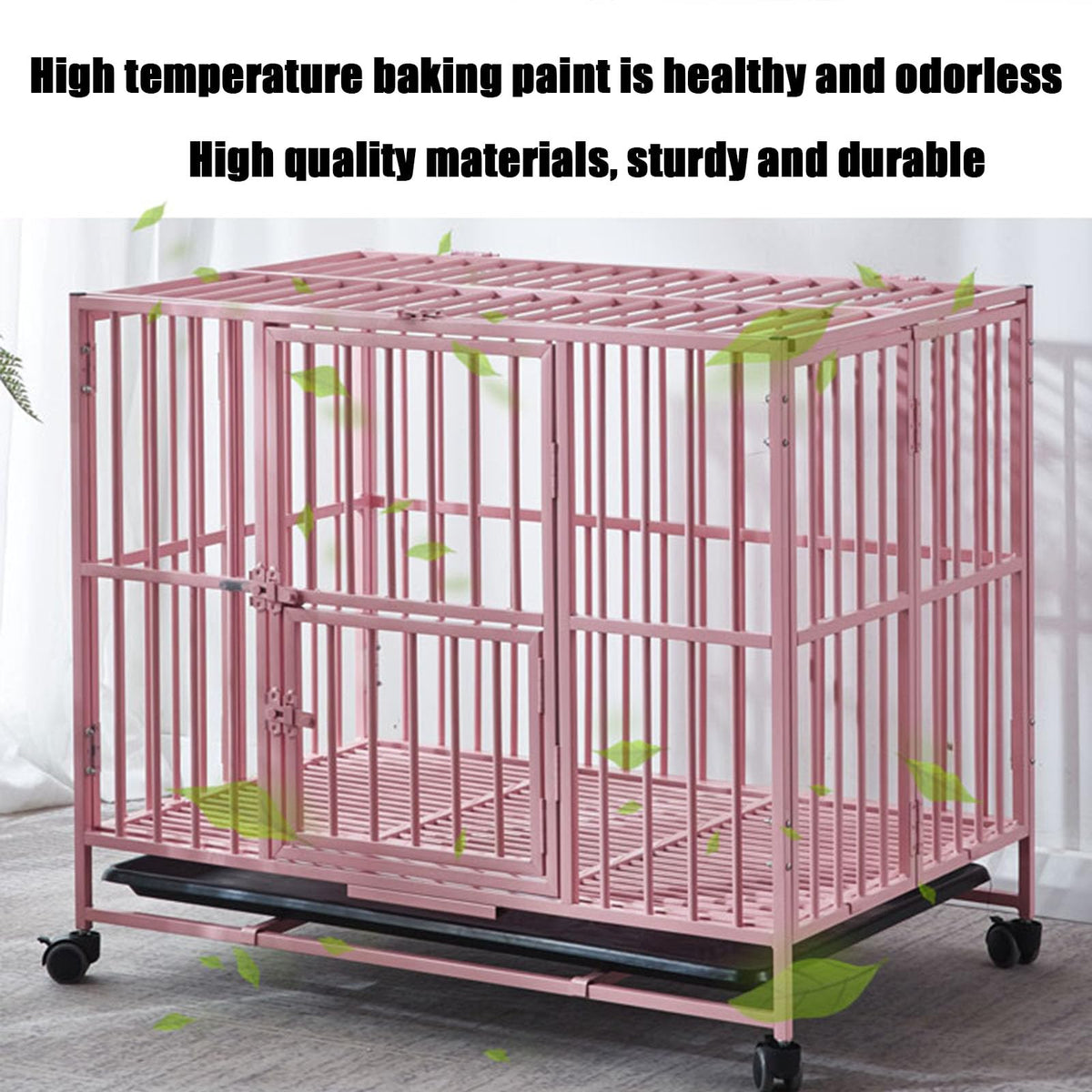 Folding Pet Cage Indoor with Toilet Large Dog Cage Suitable for Indoor and Outdoor Pet Housing Dog House,