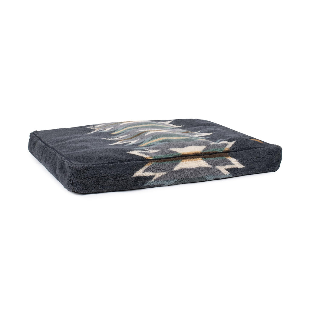 Pendleton Berber Dog Bed, Plush Pet Napper with Faux Suede Reverse and Removable Washable Cover, Rectangle Pet Bed, Large, Harding Tonal Natural
