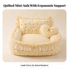 Supportive Rectangular Dog Bed, Style to 1, L 65 X 50 Cm Backrest Height 29 Cm Suitable for
