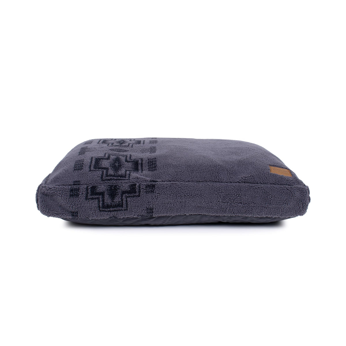 Pendleton Berber Dog Bed, Plush Pet Napper with Faux Suede Reverse and Removable Washable Cover, Rectangle Pet Bed, Large, Harding Tonal Natural