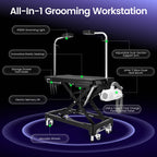 Electric Dog Grooming Table with Memory Function and Grooming Lights