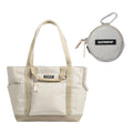 Transit & Treat Bundle - Premium 4-Piece Transit Tote Dog Carrier in Sand & Snackpack in Sand