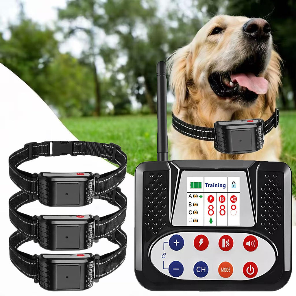 Wireless Dog Fence, 2026 Electric Dog Fence with Remote, Waterproof Training Collar Receiver, Vibration & Shock, Covers up to 856-Acre Pet Dog Fence Boundary Containment System,for4dogs