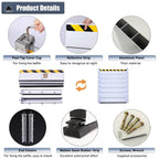 Detachable Anti Flood Gate 4.5ft High, Flood Control Barrier 21' 20' 19' 18' 17' 16' 15' 14' 13' 12' 11' 10' 9' 8' 7' 6' 5' 4', Flood Protection Baffle(Silver-L-9.8ft/117.6"/298.7cm)
