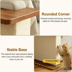 Space-Saving Cat Scratcher End Table with Open Shelving - Stylish Couch Corner Furniture for Cats, Durable Design, Multi-Functional Pet Accessory
