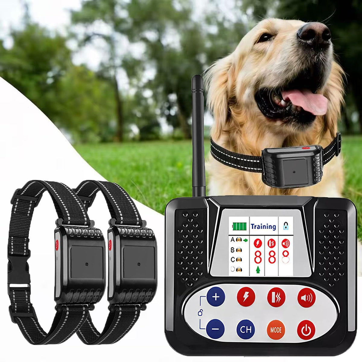 Wireless Dog Fence, 2026 Electric Dog Fence with Remote, Waterproof Training Collar Receiver, Vibration & Shock, Covers up to 856-Acre Pet Dog Fence Boundary Containment System,for4dogs