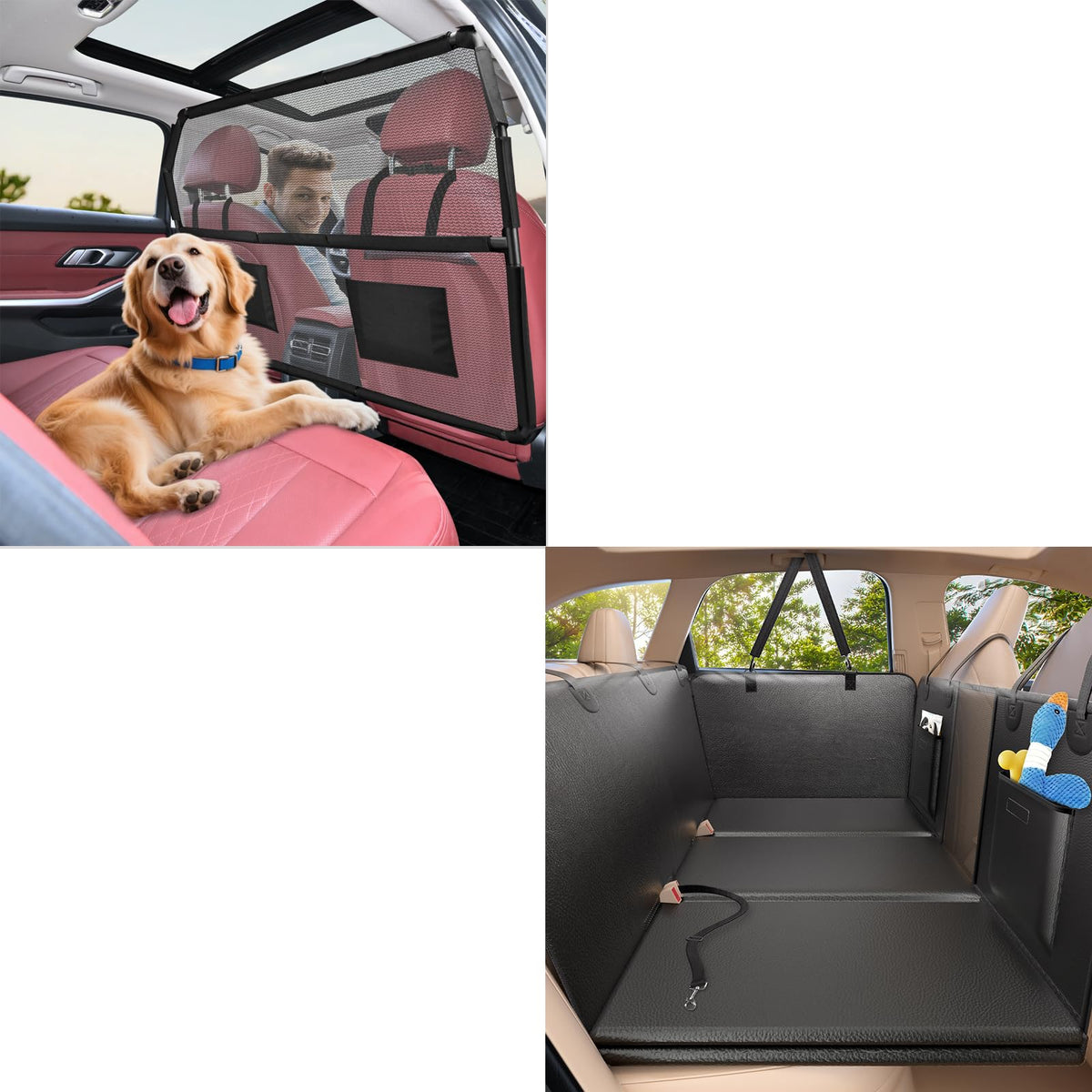 Backseat Extender for Dogs & Dog Barrier for SUV PU Truck