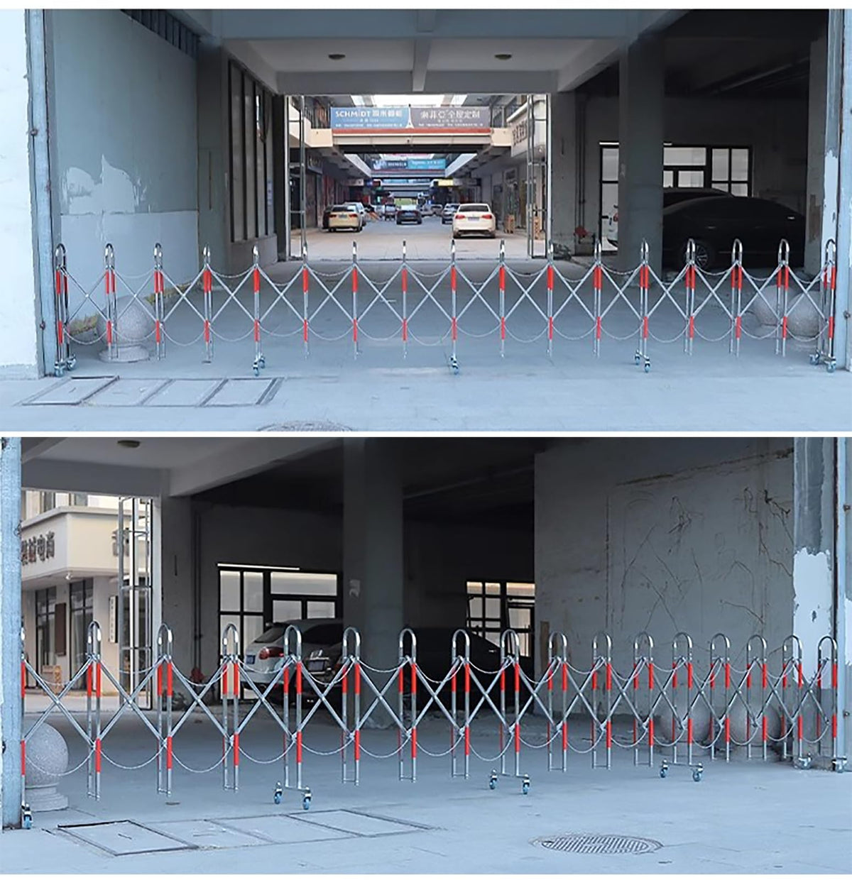 Expandable Mobile Barricade Stainless Steel Expandable Mobile Barricade, Safety Barrier Gate for Nursery, School, Driveway, Portable Telescopic Stanchions for Crowd Control (Size :