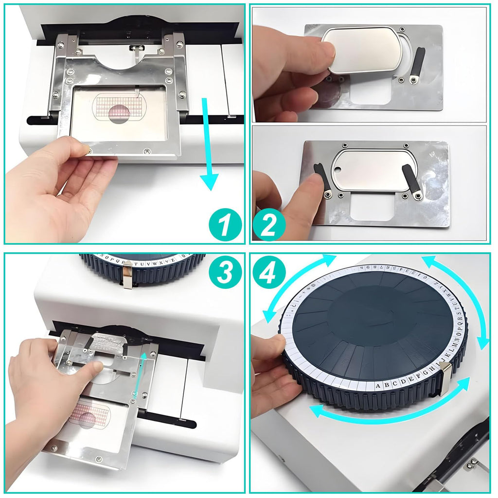 Custom Dog Tag Embosser Machine - 72-Character PVC Card Tool with 30 Aluminum Tags for Personalized Pet ID Tags and Identification Cards