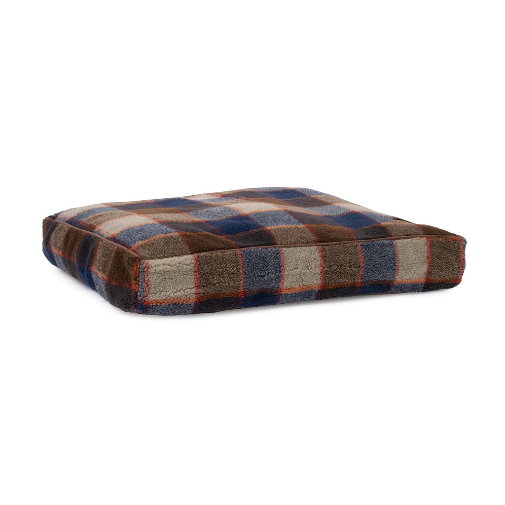 Pendleton Berber Dog Bed, Plush Pet Napper with Faux Suede Reverse and Removable Washable Cover, Rectangle Pet Bed, Large, Harding Tonal Natural