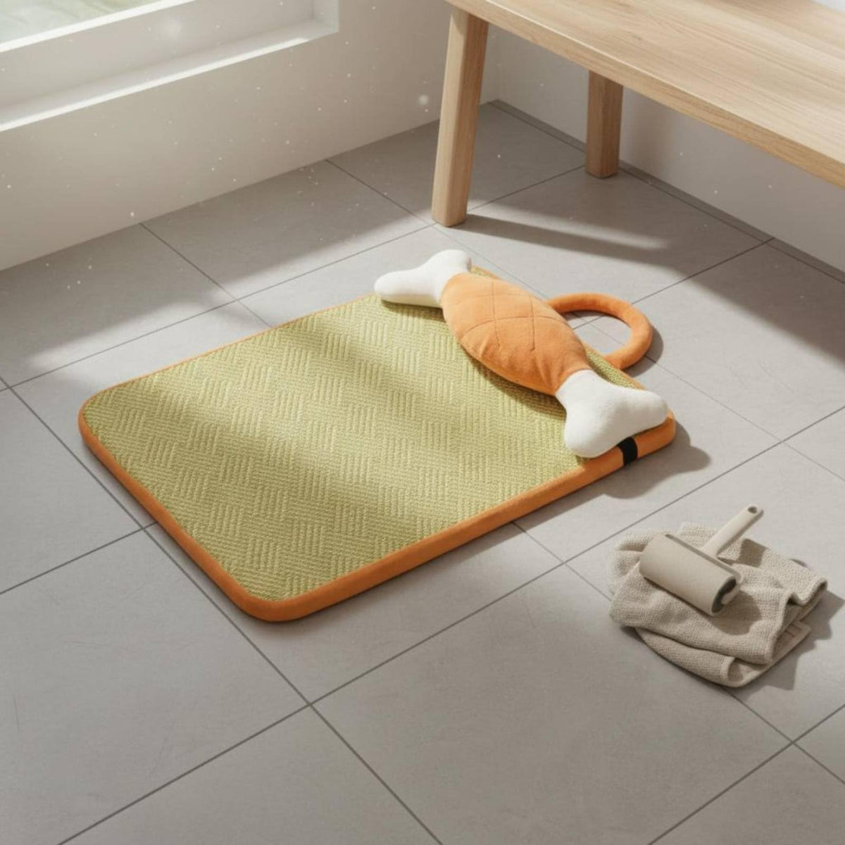 Dog Cooling Bed Fiber-Resistant-Resistant Washable Pet Sleeping Pad Removable Cover Cooling Pet Mat for Summer, Indoor, XL 90x72cm, Style to 1