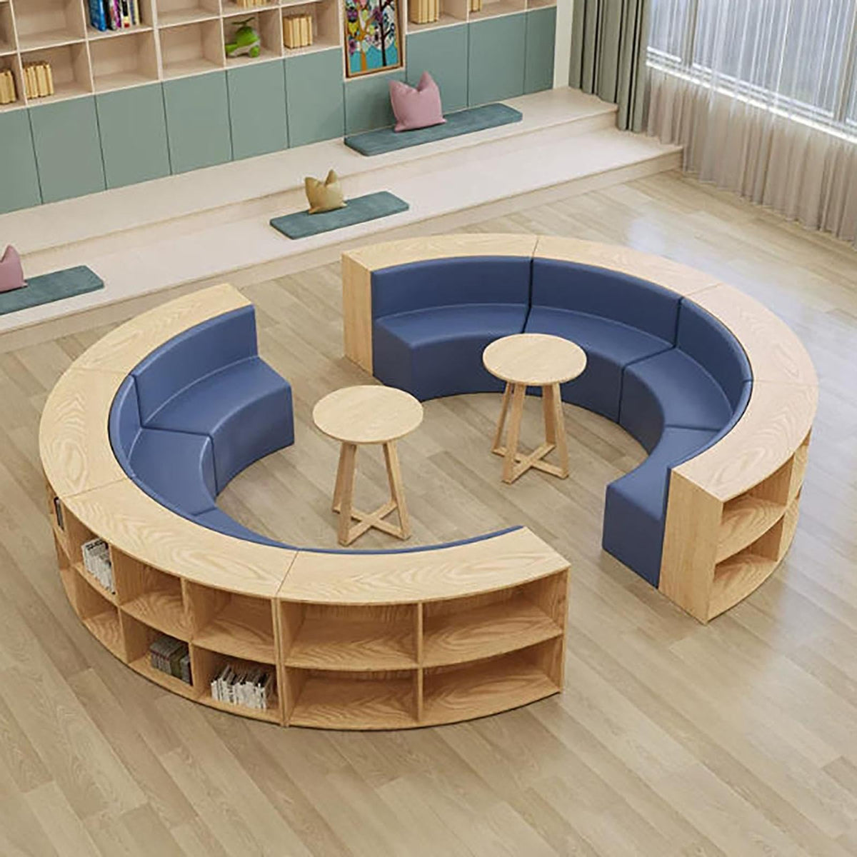 Curved Modular Reading Sofa , Freely Combined