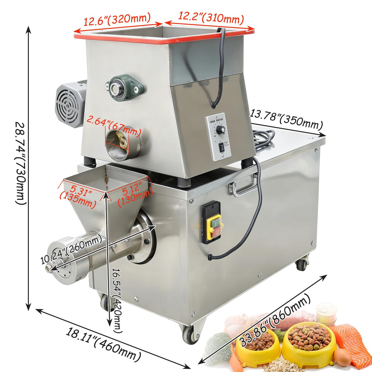 INTSUPERMAI Pet Feed Pellet Machine Pet Food Extruder Pellet Maker Machine