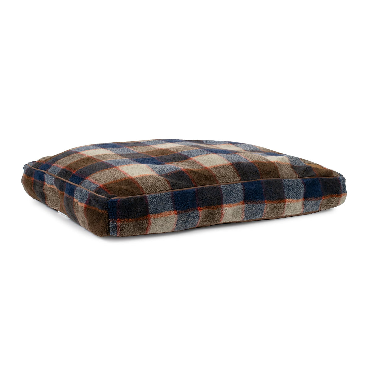 Pendleton Berber Dog Bed, Plush Pet Napper with Faux Suede Reverse and Removable Washable Cover, Rectangle Pet Bed, Large, Harding Tonal Natural