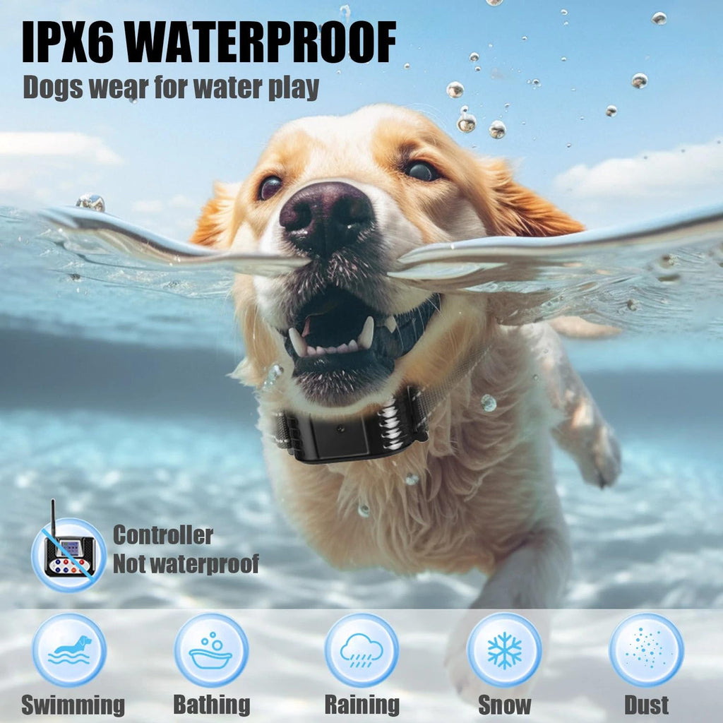 Wireless Dog Fence, 2026 Electric Dog Fence with Remote, Waterproof Training Collar Receiver, Vibration & Shock, Covers up to 856-Acre Pet Dog Fence Boundary Containment System,for4dogs