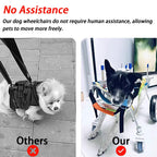 Adjustable Dog Wheelchair Cat Wheelchairs Cart, Full Support Dog Assisted Walking Device for Limbs Recover, Pet Mobility Aid Small Medium Large(Parent)
