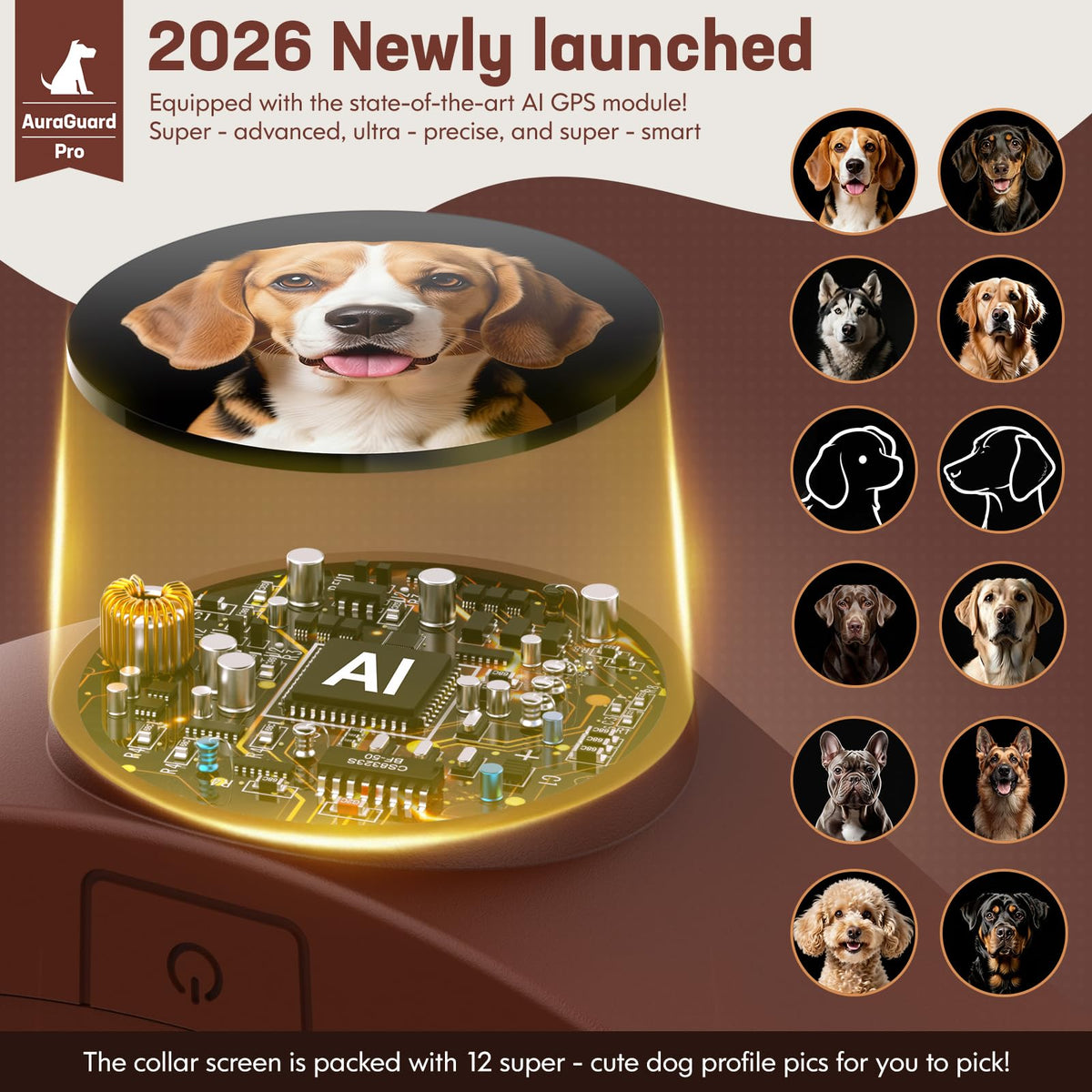 GPS Dog Collar Fence System with Free App, Electric Wireless Dog Fence