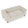 Pet Sofa with backrest and armrests, Modern Rectangular pet Sofa Suitable for Small and Medium Dogs, Soft Cushion Comfortable Dog Sofa,-Beige